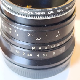 7artisans 25 1.8 + k&f concept cpl  (slim) + 7artisans lens hood - Εικόνα 2